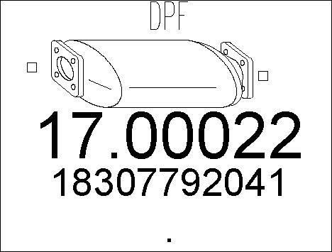 MTS 17.00022 - Filtre à particules / à suie, échappement cwaw.fr