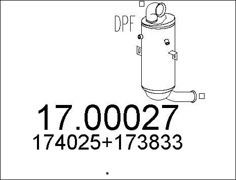 MTS 17.00027 - Filtre à particules / à suie, échappement cwaw.fr