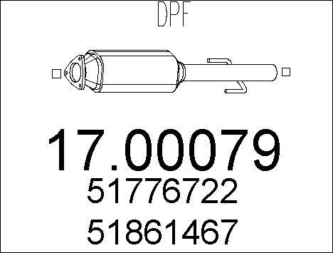 MTS 17.00079 - Filtre à particules / à suie, échappement cwaw.fr