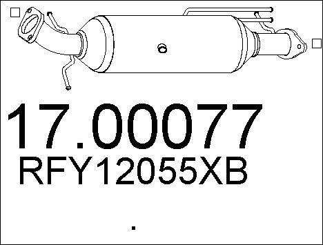 MTS 17.00077 - Filtre à particules / à suie, échappement cwaw.fr