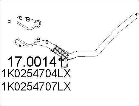 MTS 17.00141 - Filtre à particules / à suie, échappement cwaw.fr