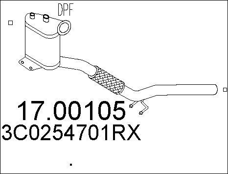 MTS 17.00105 - Filtre à particules / à suie, échappement cwaw.fr