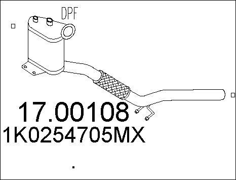 MTS 17.00108 - Filtre à particules / à suie, échappement cwaw.fr