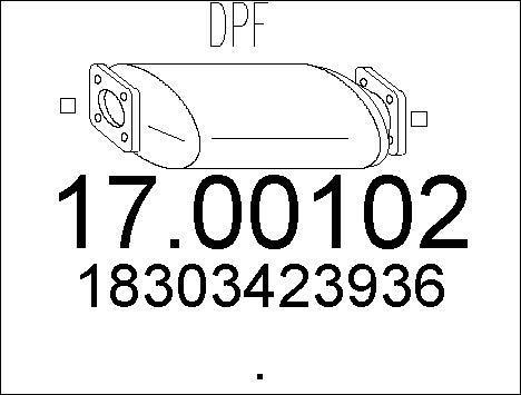 MTS 17.00102 - Filtre à particules / à suie, échappement cwaw.fr