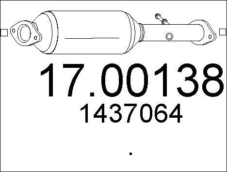 MTS 17.00138 - Filtre à particules / à suie, échappement cwaw.fr