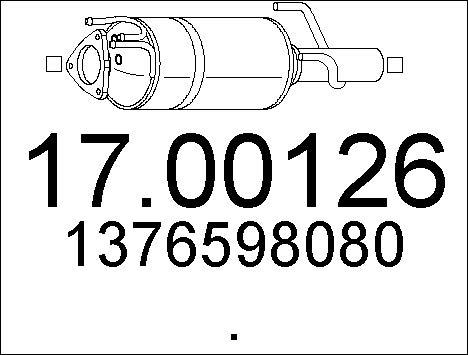 MTS 17.00126 - Filtre à particules / à suie, échappement cwaw.fr