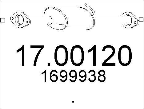 MTS 17.00120 - Filtre à particules / à suie, échappement cwaw.fr