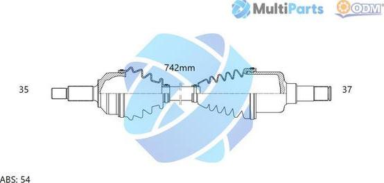 Multiparts 18-165311 - Arbre de transmission cwaw.fr