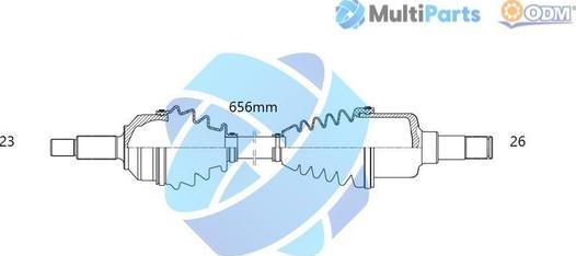 Multiparts 18-295200 - Arbre de transmission cwaw.fr