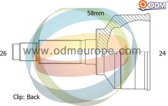 Multiparts 12-090258 - Jeu de joints, arbre de transmission cwaw.fr