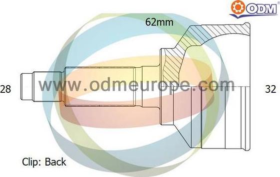 Multiparts 12-050435 - Jeu de joints, arbre de transmission cwaw.fr