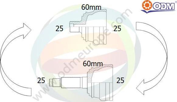 Multiparts 12-141451 - Jeu de joints, arbre de transmission cwaw.fr