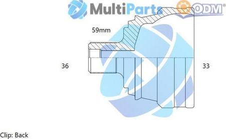 Multiparts 12-212023 - Jeu de joints, arbre de transmission cwaw.fr