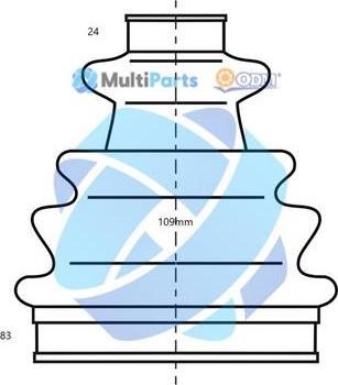 Multiparts 21-990574 - Joint-soufflet, arbre de commande cwaw.fr