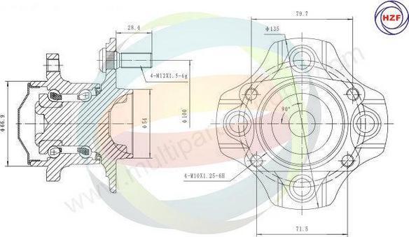 Multiparts 70-090045 - Kit de roulements de roue cwaw.fr