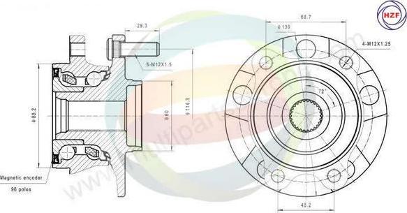 Multiparts 70-090052 - Kit de roulements de roue cwaw.fr