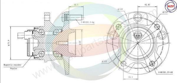 Multiparts 70-090003 - Kit de roulements de roue cwaw.fr