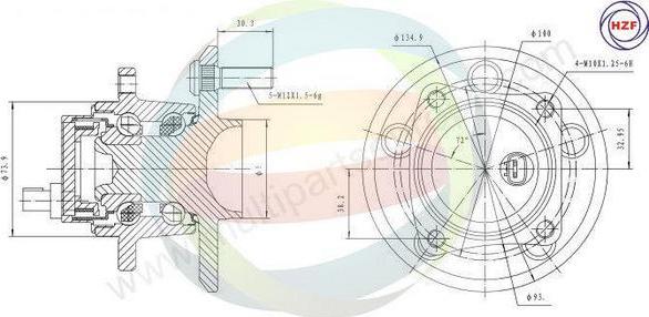 Multiparts 70-090037 - Kit de roulements de roue cwaw.fr