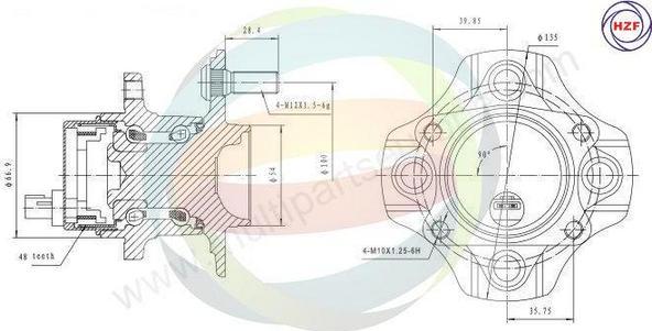 Multiparts 70-090027 - Kit de roulements de roue cwaw.fr