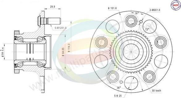 Multiparts 70-040094 - Kit de roulements de roue cwaw.fr