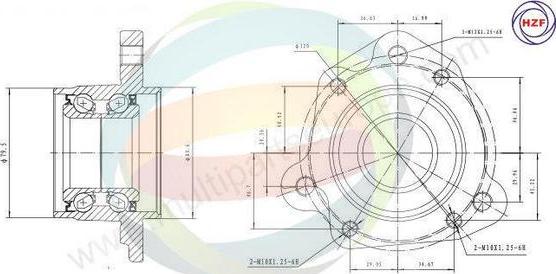 Multiparts 70-040067 - Kit de roulements de roue cwaw.fr