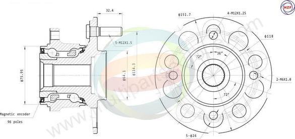 Multiparts 70-040036 - Kit de roulements de roue cwaw.fr