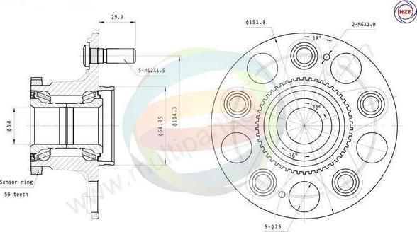 Multiparts 70-040020 - Kit de roulements de roue cwaw.fr