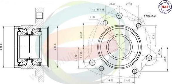 Multiparts 70-040075 - Kit de roulements de roue cwaw.fr