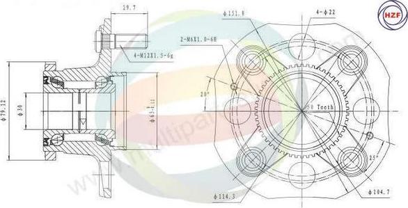 Multiparts 70-040072 - Kit de roulements de roue cwaw.fr