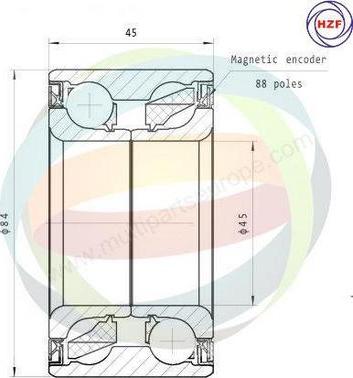 Multiparts 70-050046 - Kit de roulements de roue cwaw.fr