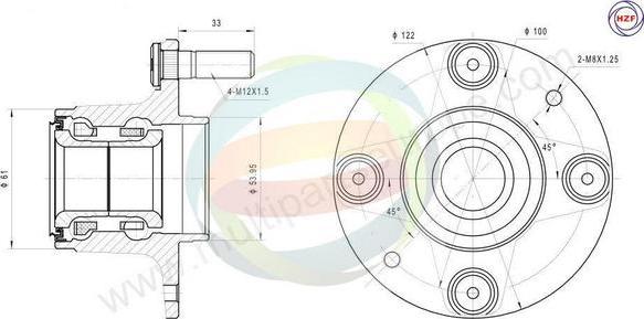 Multiparts 70-050014 - Kit de roulements de roue cwaw.fr