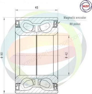 Multiparts 70-050080 - Kit de roulements de roue cwaw.fr