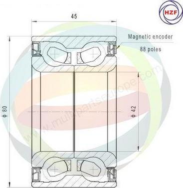 Multiparts 70-050037 - Kit de roulements de roue cwaw.fr