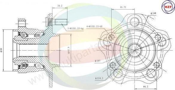 Multiparts 70-060097 - Kit de roulements de roue cwaw.fr