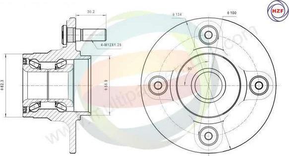 Multiparts 70-060037 - Kit de roulements de roue cwaw.fr