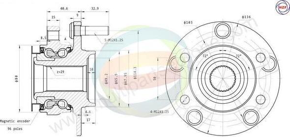 Multiparts 70-060103 - Kit de roulements de roue cwaw.fr