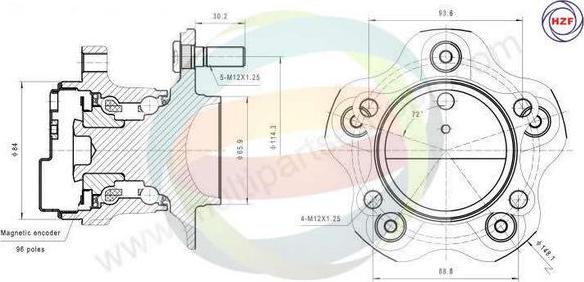 Multiparts 70-060122 - Kit de roulements de roue cwaw.fr