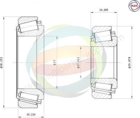 Multiparts 70-000003 - Kit de roulements de roue cwaw.fr