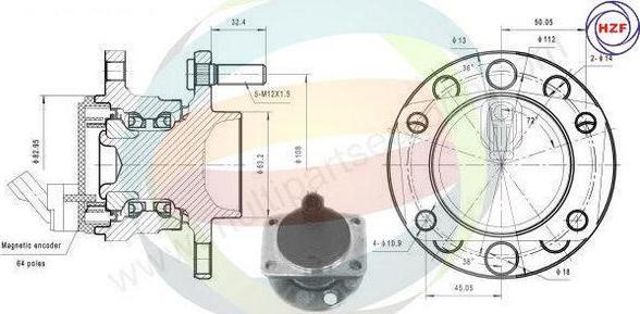 Multiparts 70-010042 - Kit de roulements de roue cwaw.fr