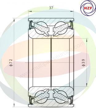 Multiparts 70-010065 - Kit de roulements de roue cwaw.fr