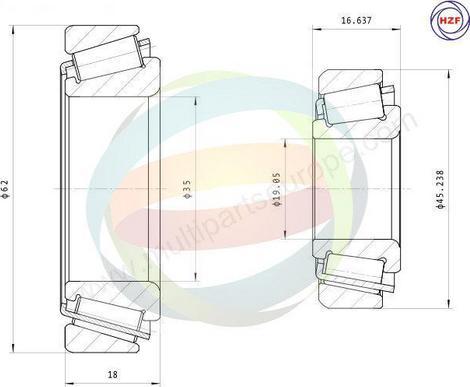 Multiparts 70-010007 - Kit de roulements de roue cwaw.fr