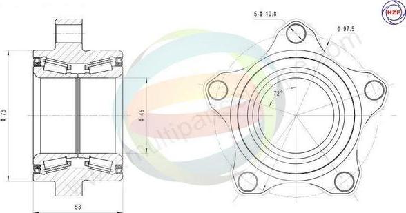 Multiparts 70-010014 - Kit de roulements de roue cwaw.fr