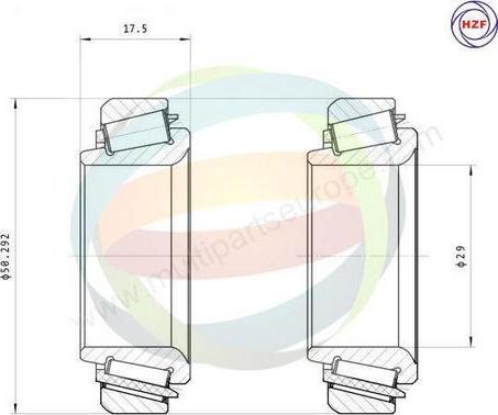 Multiparts 70-010024 - Kit de roulements de roue cwaw.fr