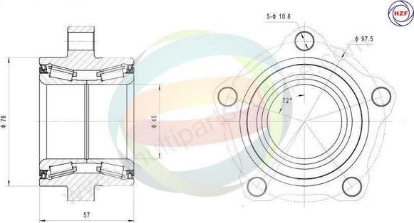 Multiparts 70-010077 - Kit de roulements de roue cwaw.fr