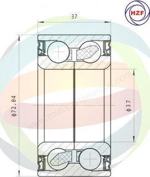 Multiparts 70-010121 - Kit de roulements de roue cwaw.fr