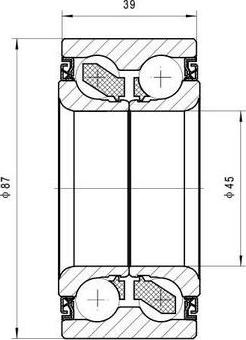 Multiparts 70-080044 - Kit de roulements de roue cwaw.fr