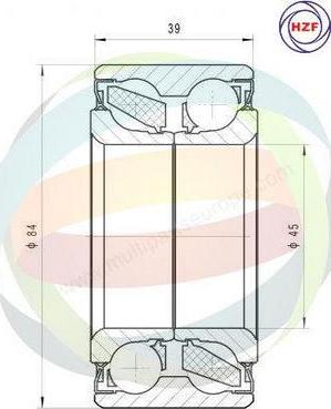 Multiparts 70-080040 - Kit de roulements de roue cwaw.fr