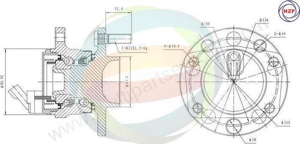 Multiparts 70-080054 - Kit de roulements de roue cwaw.fr