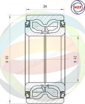 Multiparts 70-080038 - Kit de roulements de roue cwaw.fr