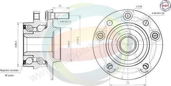 Multiparts 70-080104 - Kit de roulements de roue cwaw.fr